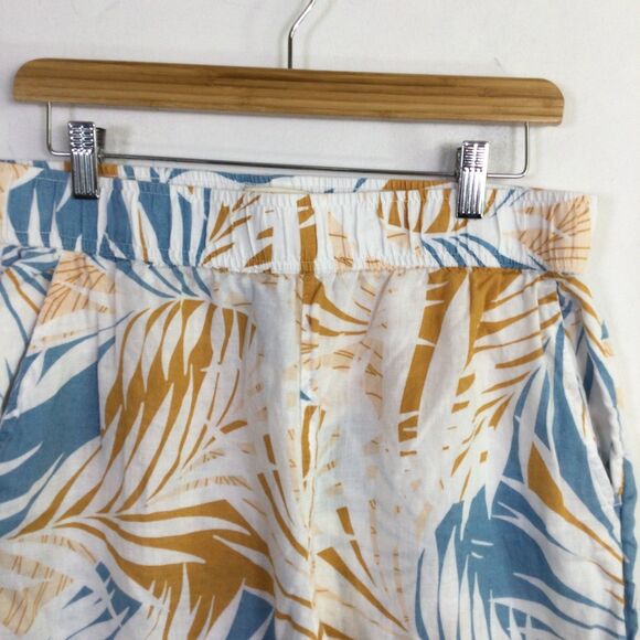 Cynthia Rowley Women's Linen Pant Wide Leg Tropical Printed Multicolor Size L - Picture 2 of 12